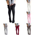 thumbnail image 1 of Daznico Women's Cable Knit over the Knee Boot Socks Thick Warm Stretch Slouch Stackable Long Thigh High Winter Leg Warmers, 1 of 4