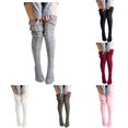 thumbnail image 1 of Daznico Women's Cable Knit over the Knee Boot Socks Thick Warm Stretch Slouch Stackable Long Thigh High Winter Leg Warmers, 1 of 5