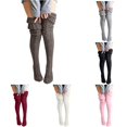 thumbnail image 1 of Daznico Women's Cable Knit over the Knee Boot Socks Thick Warm Stretch Slouch Stackable Long Thigh High Winter Leg Warmers, 1 of 7