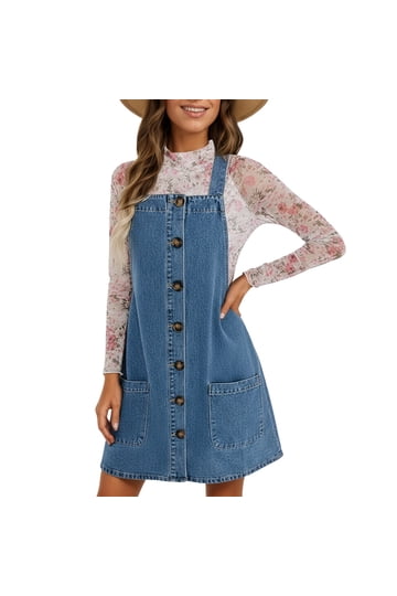 Denim Pinafore Dress