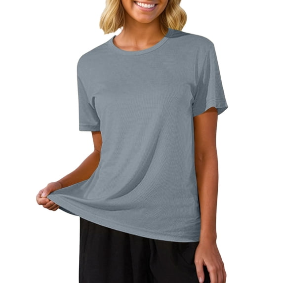 Daznico Women's Crew Neck Short Sleeve Breathable Athletic T Shirt Casual Summer Tops,XL