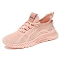 thumbnail image 1 of Daznico Women's Fly Weave Running Shoes - Breathable Mesh Platform Sneakers for Casual Wear,Color:Pink,Size:6.5, 1 of 9