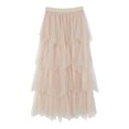 thumbnail image 1 of Daznico Women's Irregular Mesh Half-Length Skirt, Spring & Summer Multilayer Cake Skirt, Poached Long Skirt,Size XL, 1 of 5