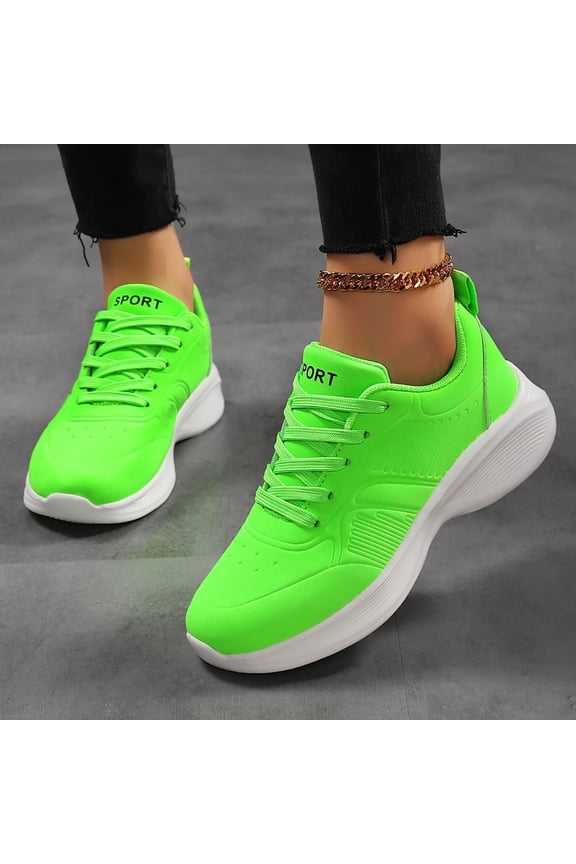 Women's Lace Up Travel Soft Sole Flat Comfortable Shoes Outdoor Solid Runing Sports Breathable Shoes,Womens Sneakers,Size 7.5