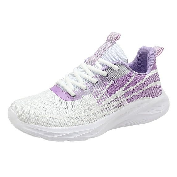 Daznico Women's Lightweight Running Shoes - Breathable Knit Sneakers for Gym, Walking & Daily Wear,Color:White,Size:6.5