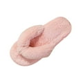thumbnail image 1 of Daznico Women's Open-Toe Thong Slippers Non- Indoor Outdoor House Shoes Soft Sole Warm Cozy Comfortable for Everyday Wear,Color:Pink,Sizeï¼8.5, 1 of 9