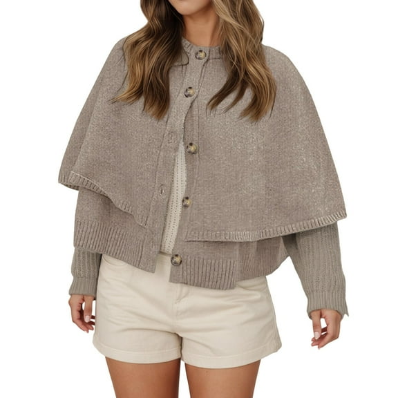 Daznico Women's Oversized Round Neck Knit Wrap Shawl Soft Comfortable Lightweight Versatile Stole for Daily Wear Fall Winter