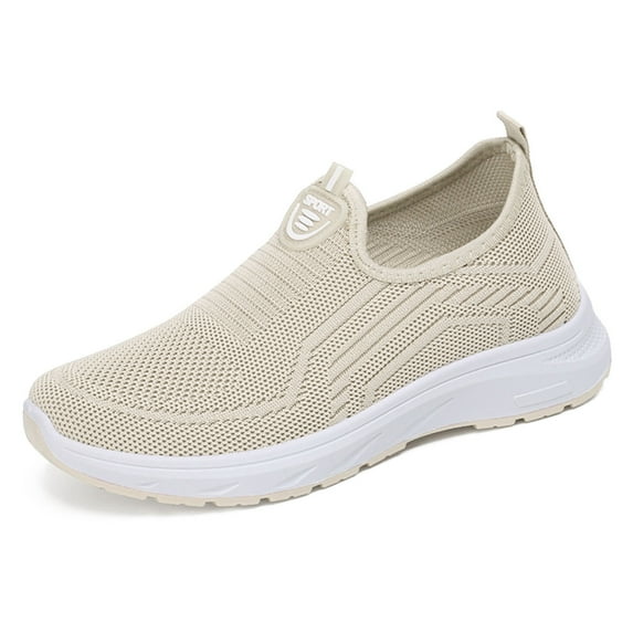 Daznico Women's Platform Sneakers - Thick Wedge Sole with Breathable Mesh for Casual Comfort & Everyday Wear,Color:Khaki,Size:7