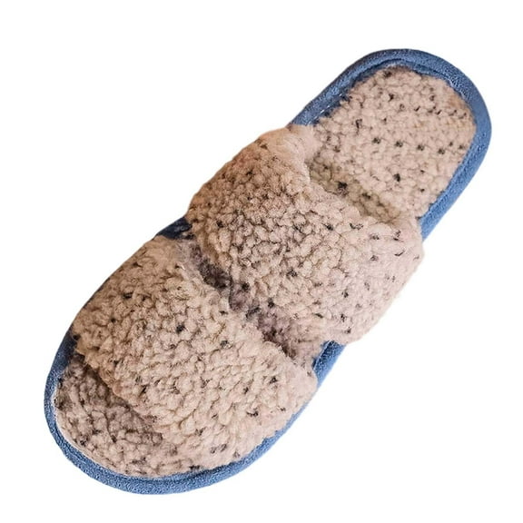 Daznico Women’s Plush Slippers Non- Indoor Outdoor House Shoes Soft Fuzzy Gradient Color Cozy Warm Winter -On Comfort,Color:Grey,Size:7.5