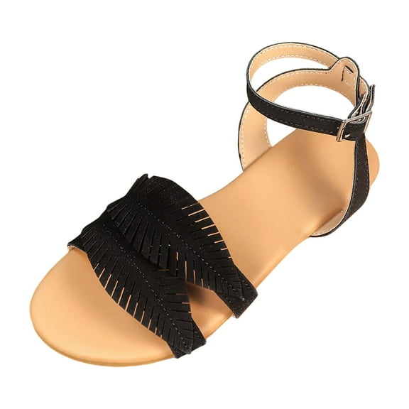 Daznico Women's Sandal - Women Summer Buckle Strap Casual Open Toe Flat Comfortable Beach Shoes Sandals,Size 7