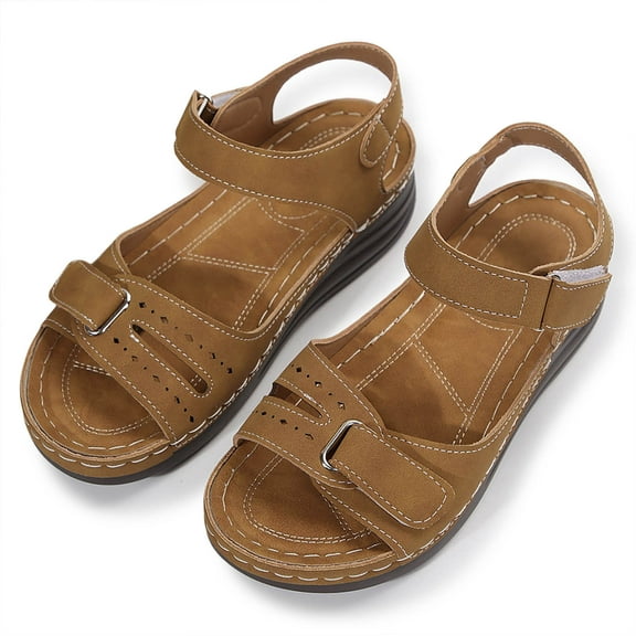 Daznico Women's Sandal - Women Summer Hook Loop Casual Open Toe Wedges Comfortable Beach Shoes Sandals,Size 9
