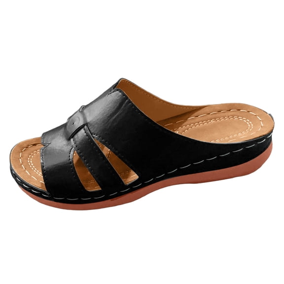 Daznico Women's Sandal - Women Summer Solid On Casual Open Toe Wedges Comfortable Beach Shoes Sandals Slippers,Size 9