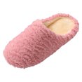thumbnail image 1 of Daznico Women's Silent Cotton Slippers - Non- Soft Sole House Shoes for Wooden Floors & Home Comfort,Color:Watermelon Red,Size:9.5, 1 of 9