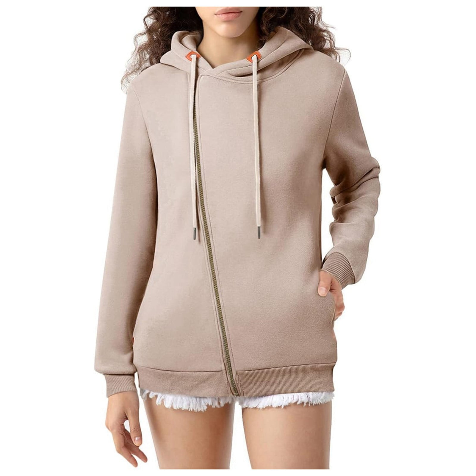 Teal Polka Dot Women's Zip Up Hoodie main image 1