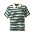 thumbnail image 1 of Daznico Women's Striped Polo Shirt Short Sleeve Button Down Collared Casual Summer Lightweight Tops for Work Daily Wear,S, 1 of 2