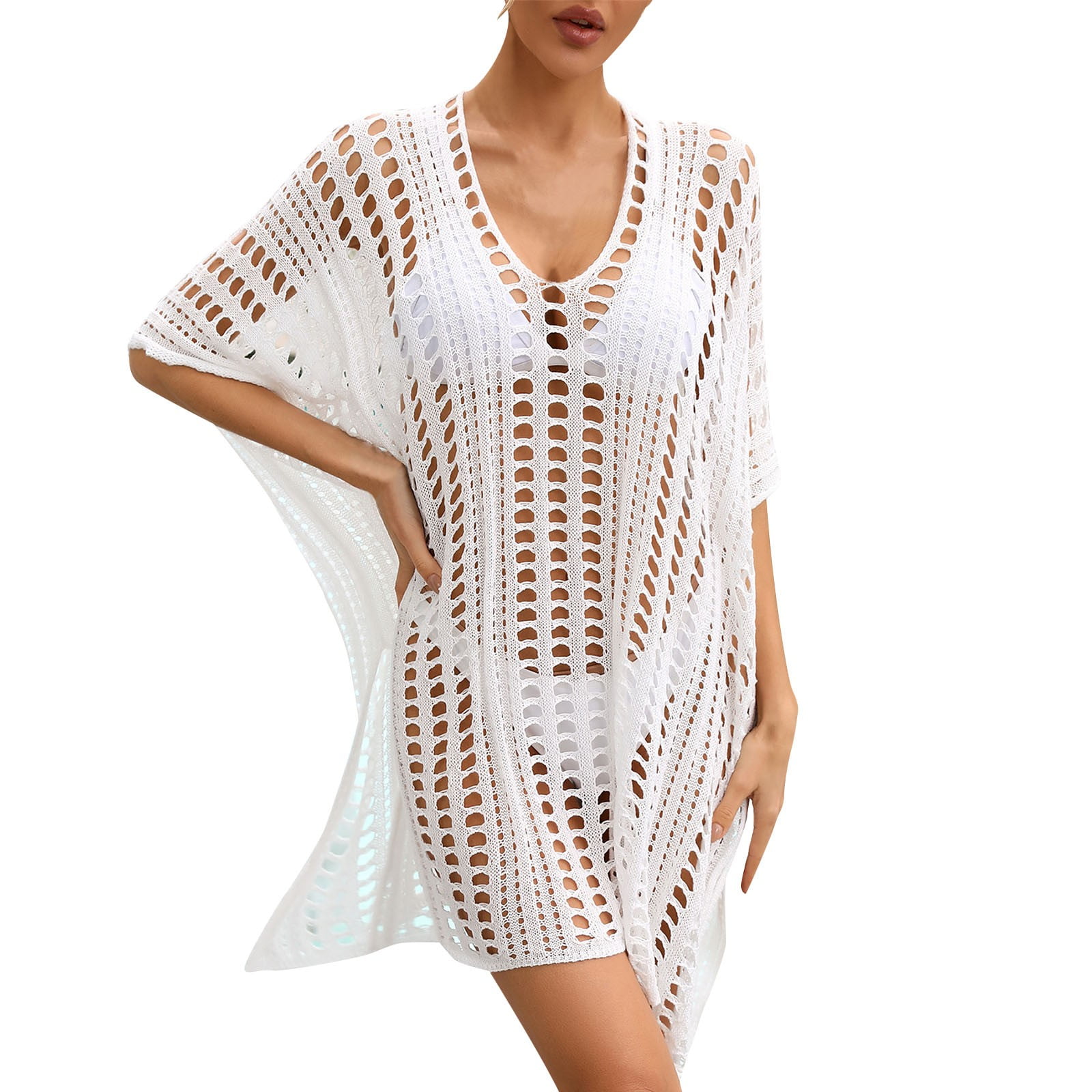 Women's Oversized Beach Shirts Button Down,Deep V Neck Shirt