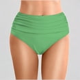 thumbnail image 1 of Daznico Women's Summer Solid Color Waist Length Pleated Beach Double Layered Triangle Swim Trunks,L, 1 of 5