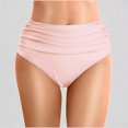 thumbnail image 1 of Daznico Women's Summer Solid Color Waist Length Pleated Beach Double Layered Triangle Swim Trunks,S, 1 of 6
