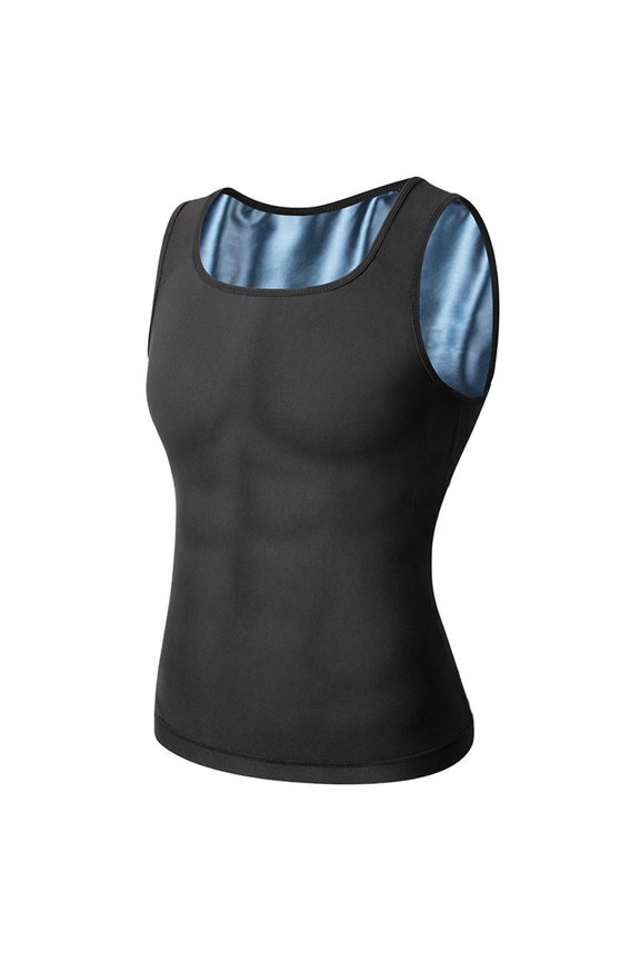 Women's U Neck Sleeveless Sauna Sweat Compression Shaping Contouring Lightweight Breathable Fitness Workout Under Garment Vest,S-M