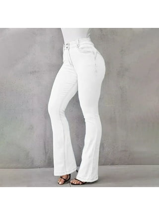 White bootcut jeggings deals