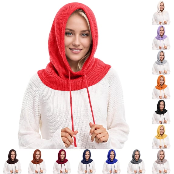 Drawstrigns Daznico Womens Integrated Hood Gaiter and Drawstrings Balaclava Face ...