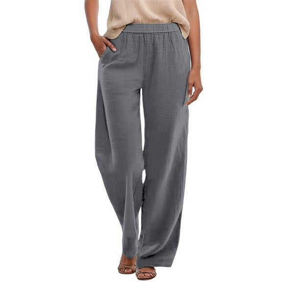 Daznico Womens Pants,Casual Long Pants for Everyday Wear Summer Easy To Clean Versatile Design for Pairing with T Shirts,Womens Trousers,Size:L