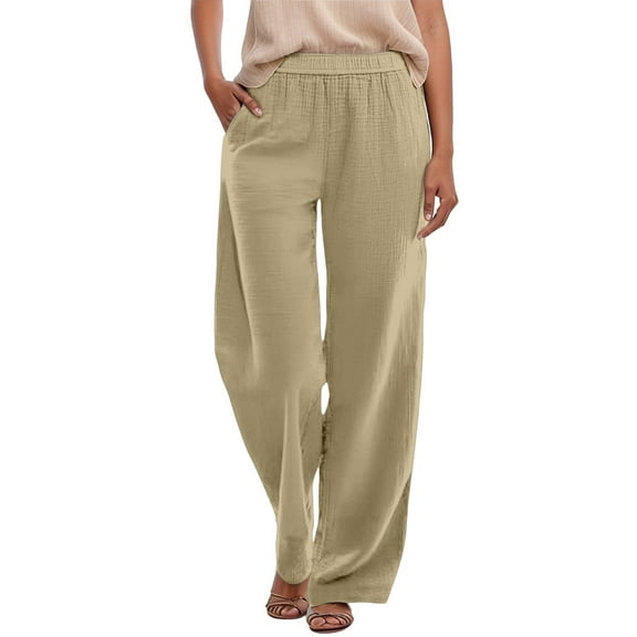 Daznico Womens Pants,Casual Long Pants for Everyday Wear Summer Easy To Clean Versatile Design for Pairing with T Shirts,Womens Trousers,Size:L