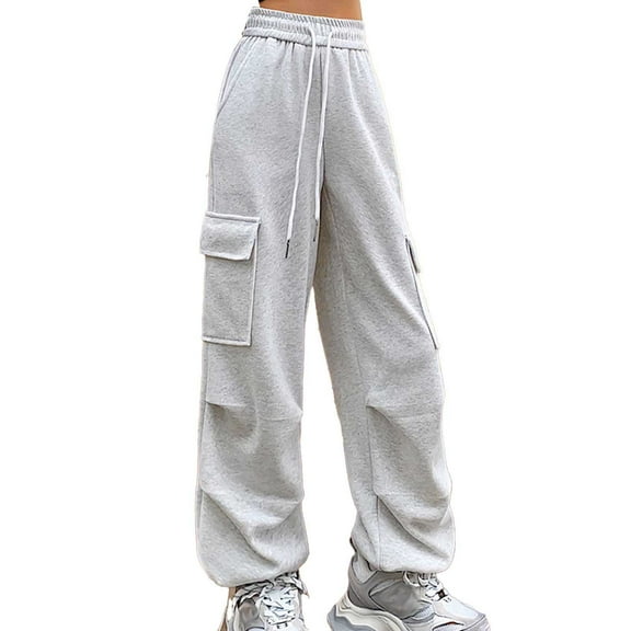 Daznico Womens Pants,Women's Solid Sport Pants High Waisted Drape Work Pants Loose and Casual Pants,Womens Trousers,Size:XL