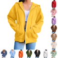 thumbnail image 1 of Daznico Womens Raglan Full Zip Oversized Hooded Sweatshirt Jacket Relaxed Loose Soft Coat Side Pockets Casual Outerwear,L, 1 of 7