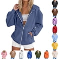 thumbnail image 1 of Daznico Womens Raglan Full Zip Oversized Hooded Sweatshirt Jacket Relaxed Loose Soft Coat Side Pockets Casual Outerwear,XXL, 1 of 7