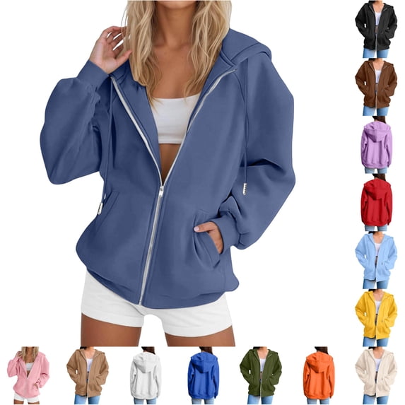 Daznico Womens Raglan Full Zip Oversized Hooded Sweatshirt Jacket Relaxed Loose Soft Coat Side Pockets Casual Outerwear,XXL