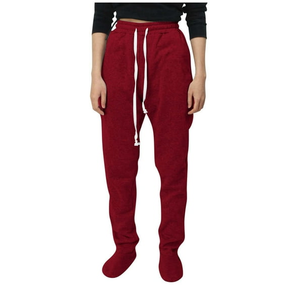 Daznico Womens Solid Color Casual Pants with Thick Velvet and Elastic Waist Bag and Leg Pants,Size XXL