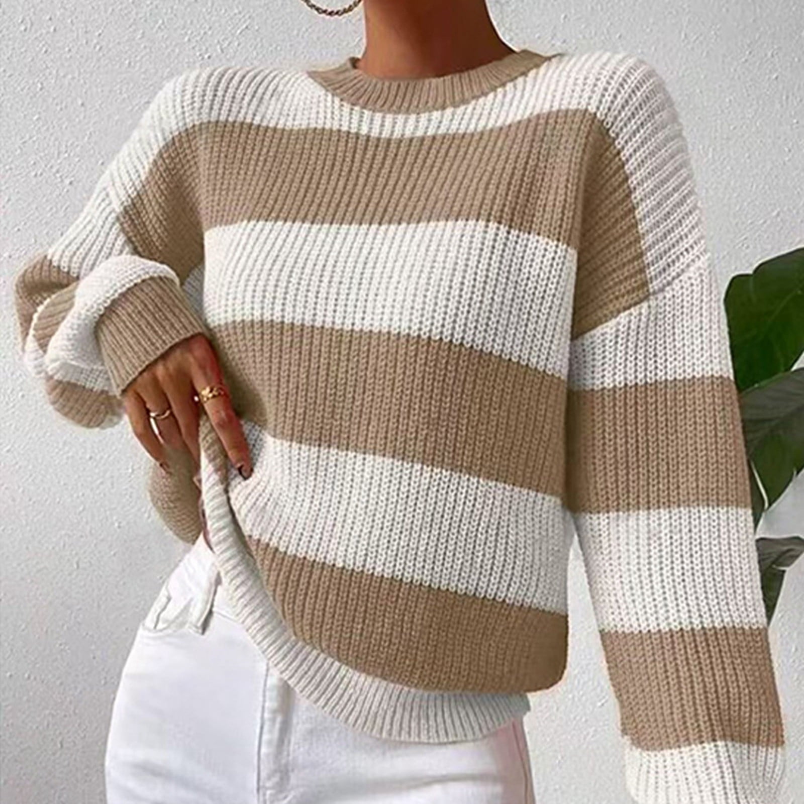 新品　正規品　BRIEFING STRIPE CREW NECK KNIT Stripe Crew Neck Knit