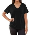thumbnail image 1 of Daznico Womens Tops - Women's Recovery Shirt Full Snap-On Shoulder Post-Surgery Shirt Side Buttons, Shoulder Buttons - Shirts for Women,Color:Black,Size:L, 1 of 5