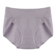 thumbnail image 1 of Daznico Womens Underwear - Breathable Women's Briefs Pure Cotton Crotch Belly Lift Belly Lift High Waist Plus Size Underwear - Panties for Women,Color:Purple,Size:4XL, 1 of 3