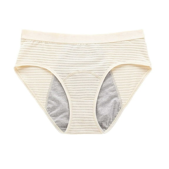 Daznico Womens Underwear - Large Size Pants Menstrual Comfortable Leak Proof Mid High Waist Aunt Pants Panties Women Lift Lines - Panties for Women,Color:Yellow,Size:XXL