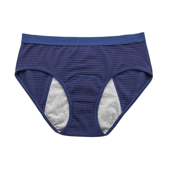 Daznico Womens Underwear - Large Size Pants Menstrual Comfortable Leak Proof Mid High Waist Aunt Pants Panties Women Lift Lines - Panties for Women,Color:Dark Blue,Size:M