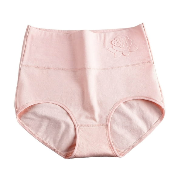 Daznico Womens Underwear - Women High Waist Postpartum Panties Full Coverage Soft Comfort Briefs - Panties for Women,Color:Rose Gold,Size:L