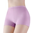 thumbnail image 1 of Daznico Womens Underwear - Women Solid Pure Cotton Anti Exposure Mid Waist Bottoming Pants Cotton Briefs - Panties for Women,Color:Purple,Size:XXL, 1 of 4