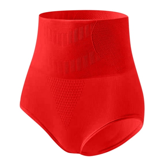 Daznico Womens Underwear - Women Underwear High Waist Panties Full Coverage Briefs Soft Strech Breathable - Panties for Women,Color:Red,Size:M