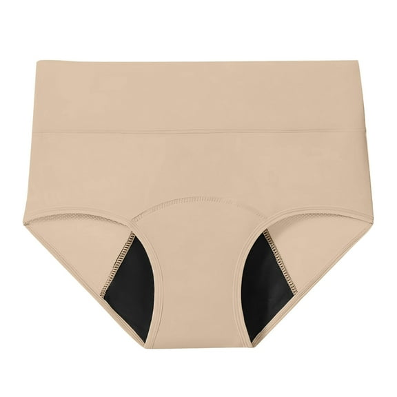 Daznico Womens Underwear - Women's Comfort Solid Color Leak Proof Menstrual Underwear - Panties for Women,Color:Light Yellow,Size:M