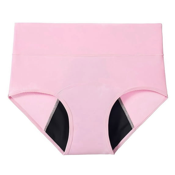Daznico Womens Underwear - Women's Comfort Solid Color Leak Proof Menstrual Underwear - Panties for Women,Color:Pink,Size:XL