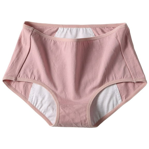 Daznico Womens Underwear - Women's Elongated Crotch Plus Size Belly Cinching High Waisted Breathable Briefs - Panties for Women,Color:Light Pink,Size:L