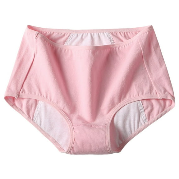Daznico Womens Underwear - Women's Elongated Crotch Plus Size Belly Cinching High Waisted Breathable Briefs - Panties for Women,Color:Pink,Size:L