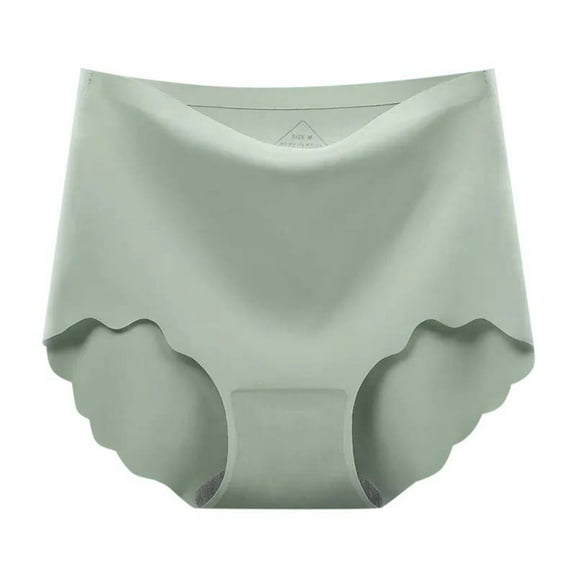 Daznico Womens Underwear - Women's High Waist Seamless Ice Silk Breathable Plus Size Summer Thin Briefs for and Lift - Panties for Women,Color:Green,Size:L