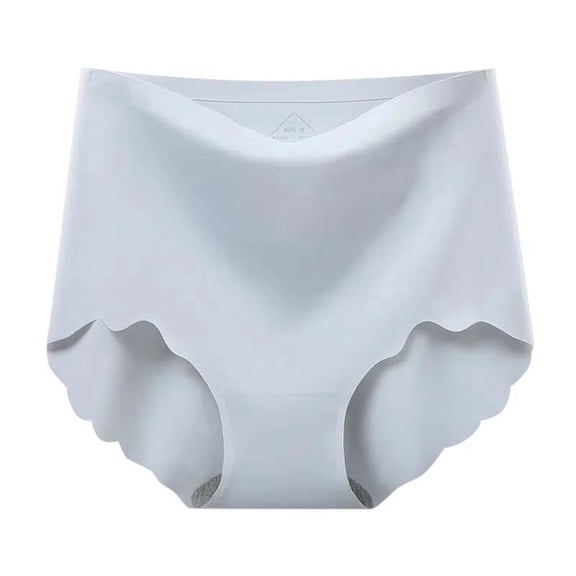 Daznico Womens Underwear - Women's High Waist Seamless Ice Silk Breathable Plus Size Summer Thin Briefs for and Lift - Panties for Women,Color:Grey,Size:M