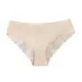 thumbnail image 1 of Daznico Womens Underwear - Women's Lace Edge Seamless Comfortable Breathable Triangle Panties - Panties for Women,Color:White,Size:XL, 1 of 2