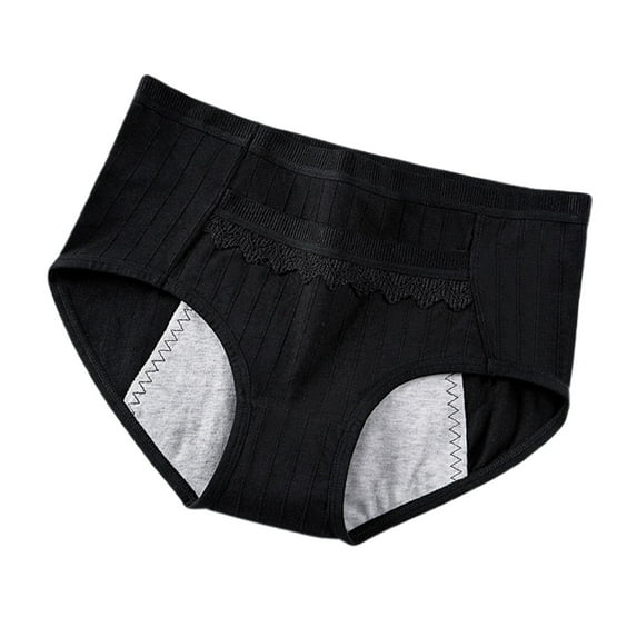 Daznico Womens Underwear - Women's Leak Proof Soft and Breathable Underwear - Panties for Women,Color:Black,Size:XL