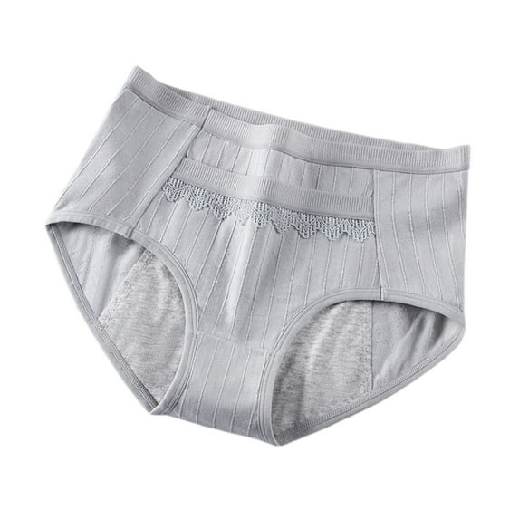Daznico Womens Underwear - Women's Leak Proof Soft and Breathable Underwear - Panties for Women,Color:Grey,Size:L