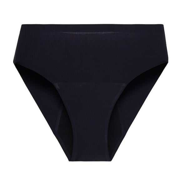 Daznico Womens Underwear - Women's Menstrual Panties 4 Layer Leakproof Menstrual Panties Light Flow for Girls Teens - Panties for Women,Color:Black,Size:S
